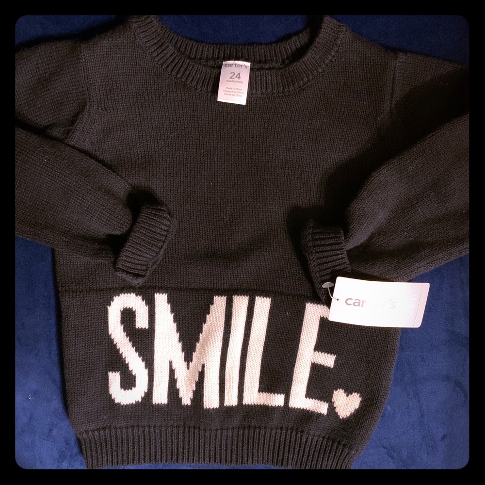 Black SMILE sweater